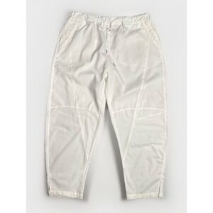 Coofandy XXL Men's Linen Blend‎ Elastic Waist Pants White Drawstring NWT